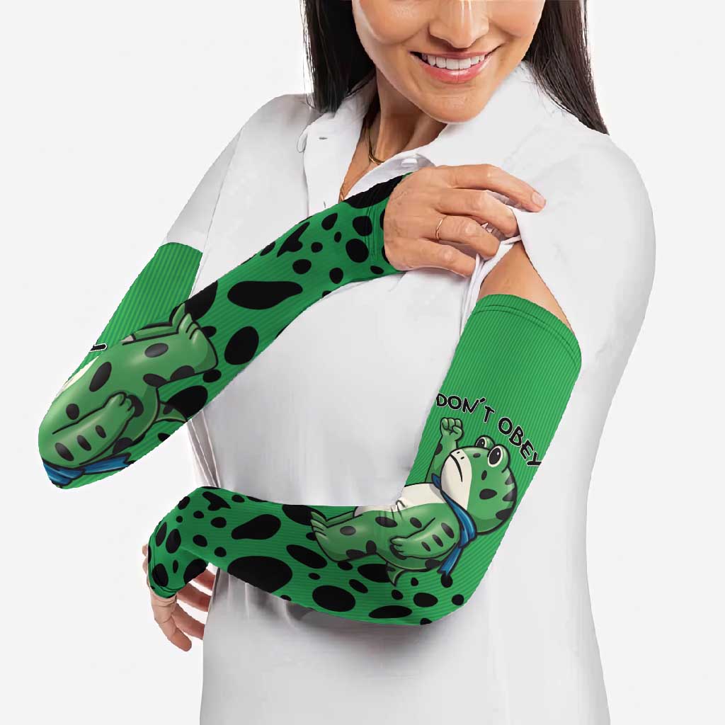 Don't Obey Portland Frog Protest Arm Sleeves Anti-Fascism - Wonder Print Shop