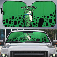 Don't Obey Portland Frog Protest Auto Sun Shade Anti-Fascism - Wonder Print Shop