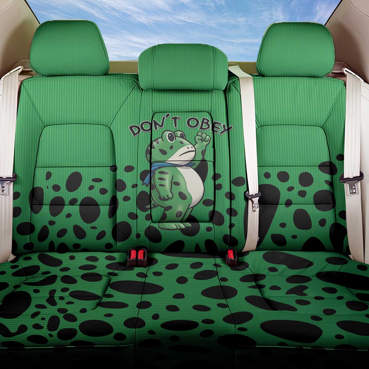 Don't Obey Portland Frog Protest Back Car Seat Cover Anti-Fascism - Wonder Print Shop