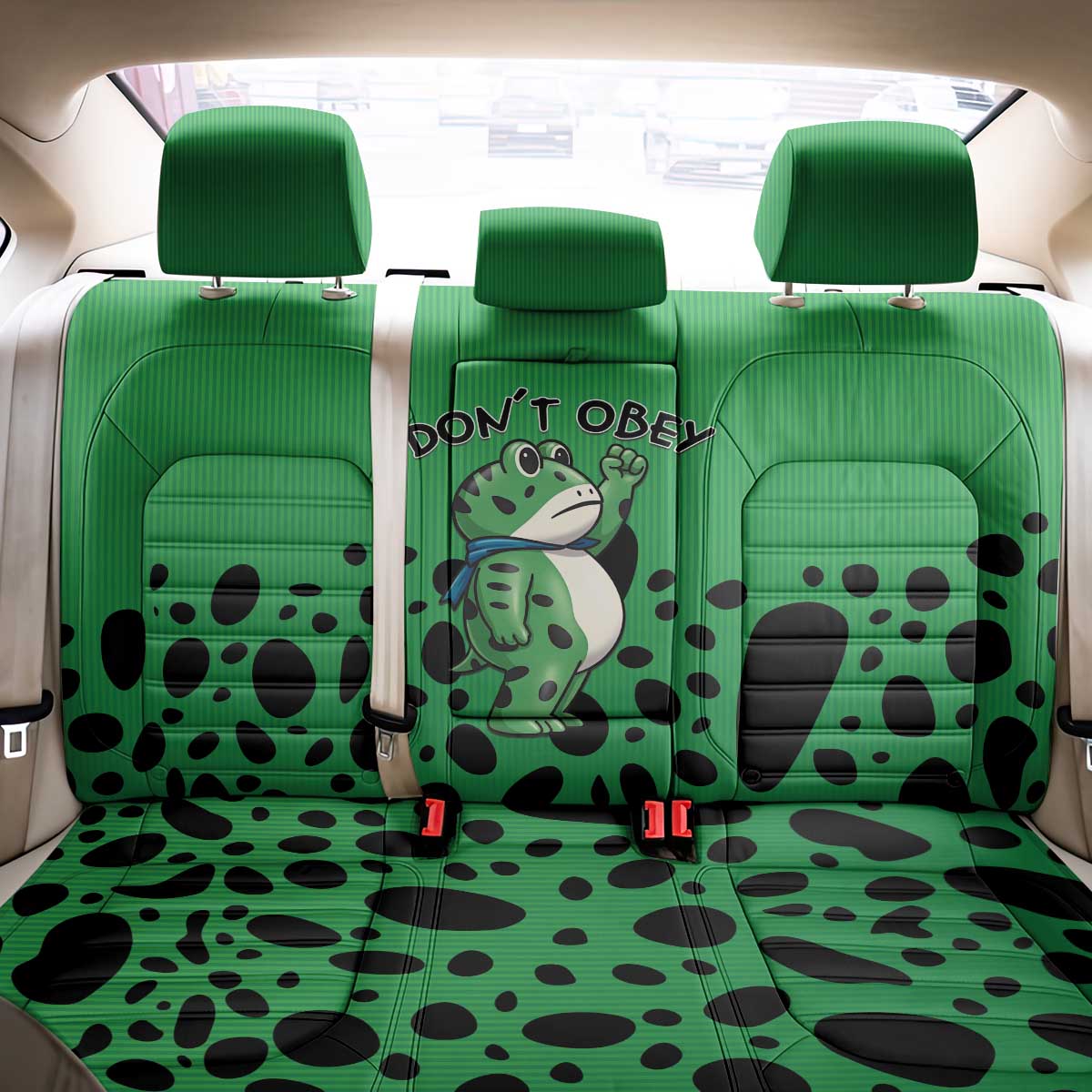 Don't Obey Portland Frog Protest Back Car Seat Cover Anti-Fascism - Wonder Print Shop