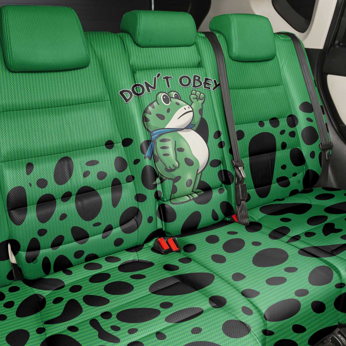 Don't Obey Portland Frog Protest Back Car Seat Cover Anti-Fascism - Wonder Print Shop