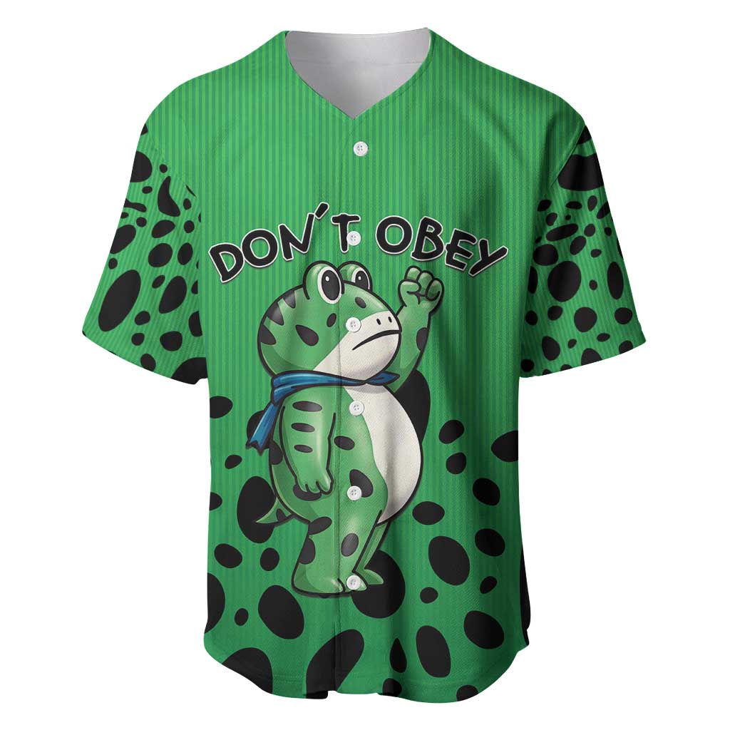Don't Obey Portland Frog Protest Baseball Jersey Anti-Fascism - Wonder Print Shop