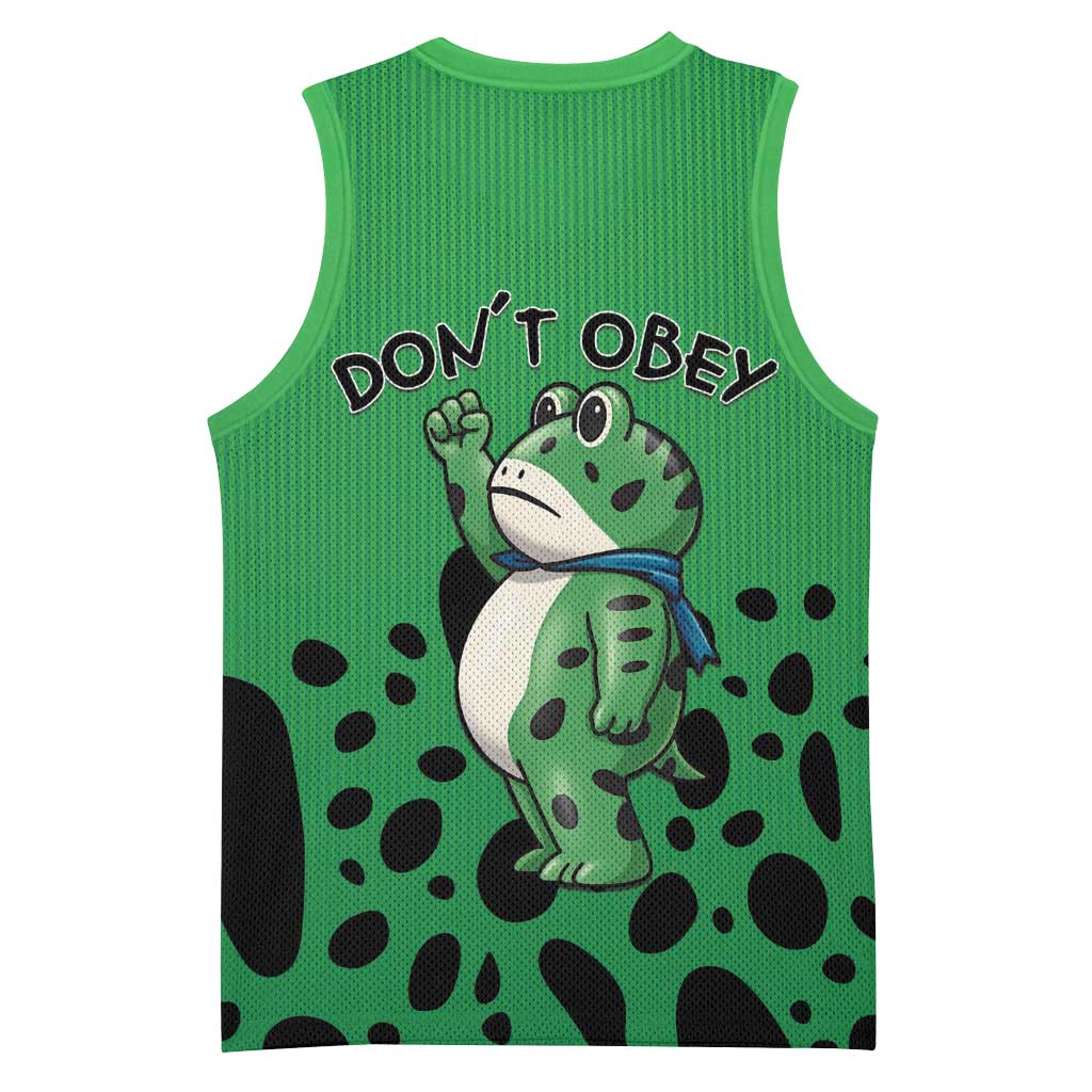 Don't Obey Portland Frog Protest Basketball Jersey Anti-Fascism - Wonder Print Shop