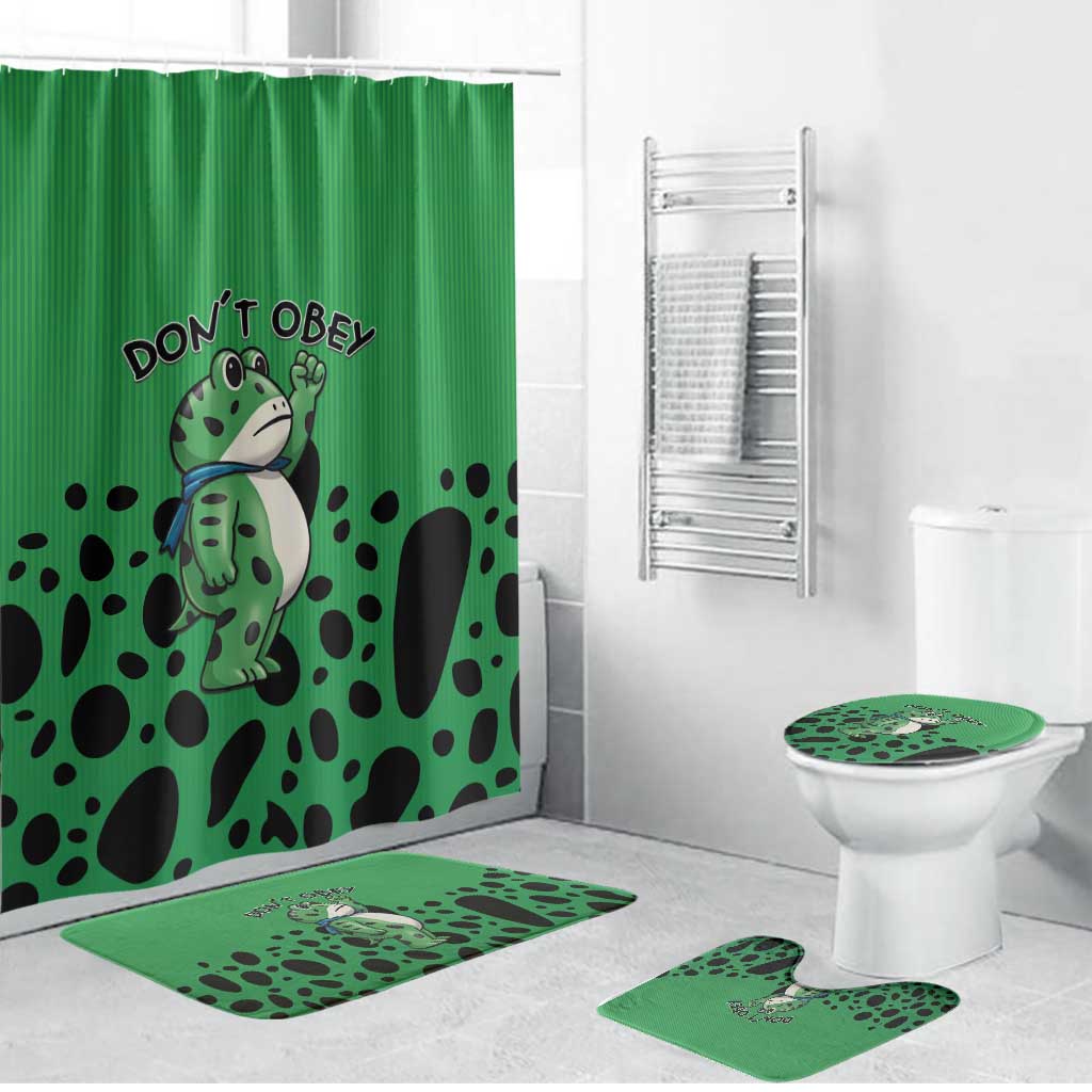Don't Obey Portland Frog Protest Bathroom Set Anti-Fascism - Wonder Print Shop