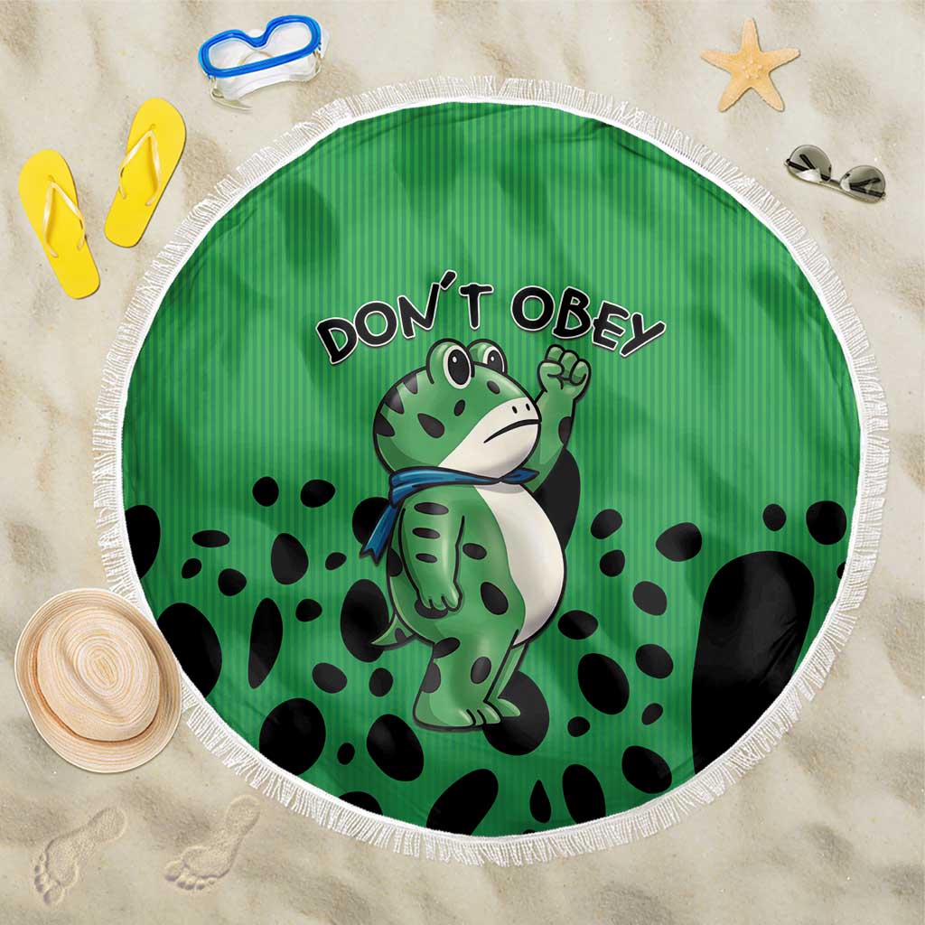 Don't Obey Portland Frog Protest Beach Blanket Anti-Fascism - Wonder Print Shop