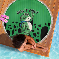 Don't Obey Portland Frog Protest Beach Blanket Anti-Fascism - Wonder Print Shop