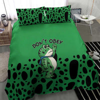 Don't Obey Portland Frog Protest Bedding Set Anti-Fascism - Wonder Print Shop