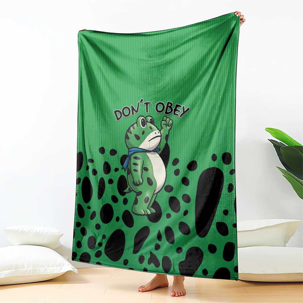Don't Obey Portland Frog Protest Blanket Anti-Fascism - Wonder Print Shop