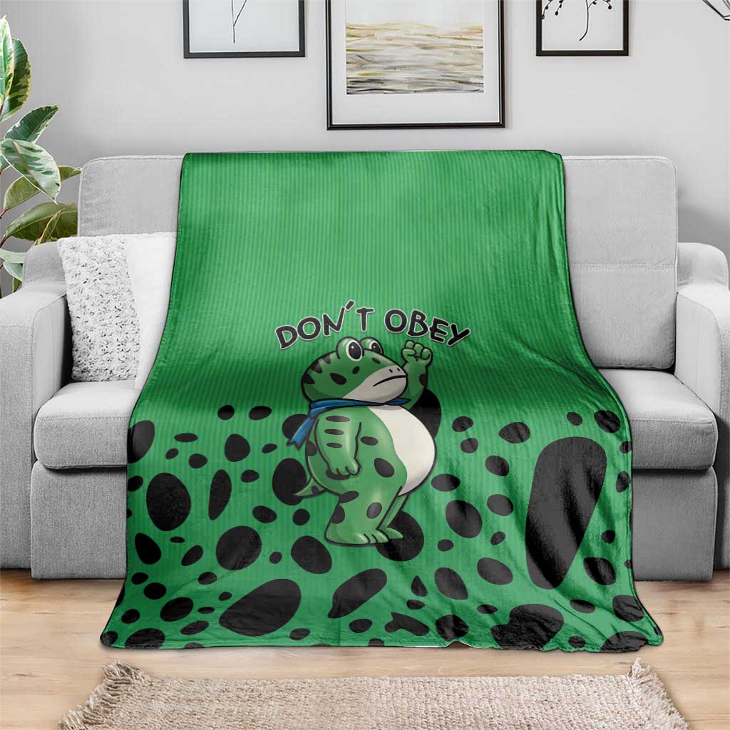 Don't Obey Portland Frog Protest Blanket Anti-Fascism - Wonder Print Shop