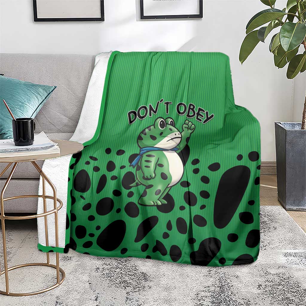 Don't Obey Portland Frog Protest Blanket Anti-Fascism - Wonder Print Shop
