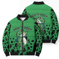 Don't Obey Portland Frog Protest Bomber Puffer Jacket Anti-Fascism - Wonder Print Shop