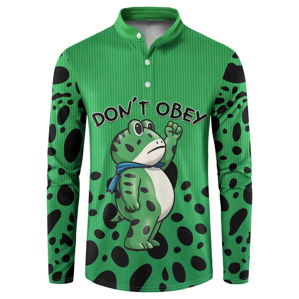 Don't Obey Portland Frog Protest Button Sweatshirt Anti-Fascism - Wonder Print Shop