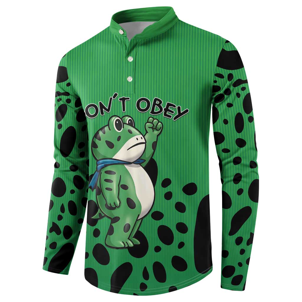 Don't Obey Portland Frog Protest Button Sweatshirt Anti-Fascism - Wonder Print Shop