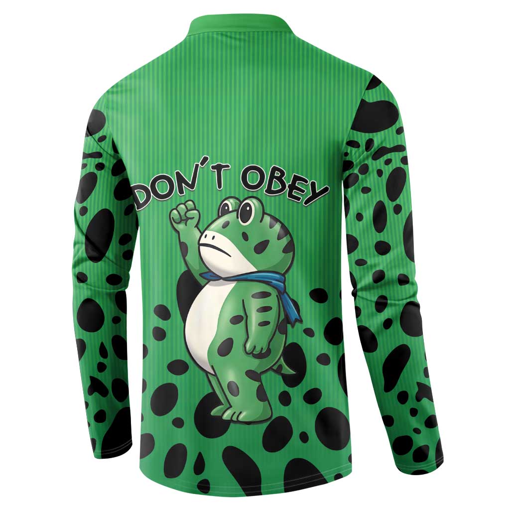 Don't Obey Portland Frog Protest Button Sweatshirt Anti-Fascism - Wonder Print Shop