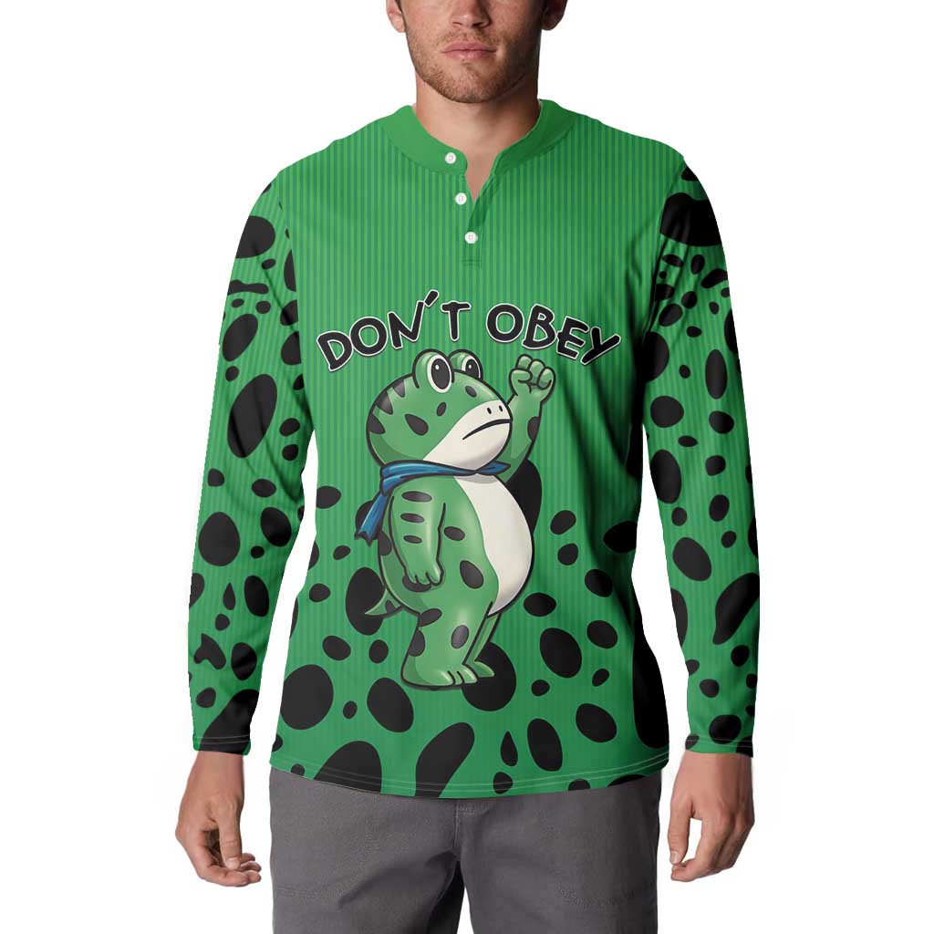 Don't Obey Portland Frog Protest Button Sweatshirt Anti-Fascism - Wonder Print Shop