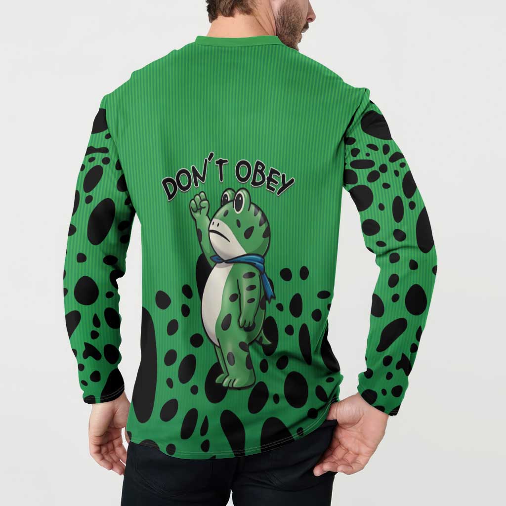 Don't Obey Portland Frog Protest Button Sweatshirt Anti-Fascism - Wonder Print Shop