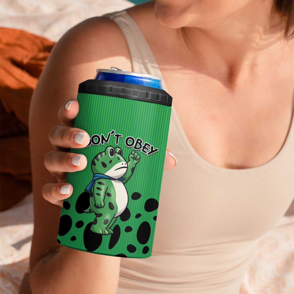 Don't Obey Portland Frog Protest 4 in 1 Can Cooler Tumbler Anti-Fascism - Wonder Print Shop