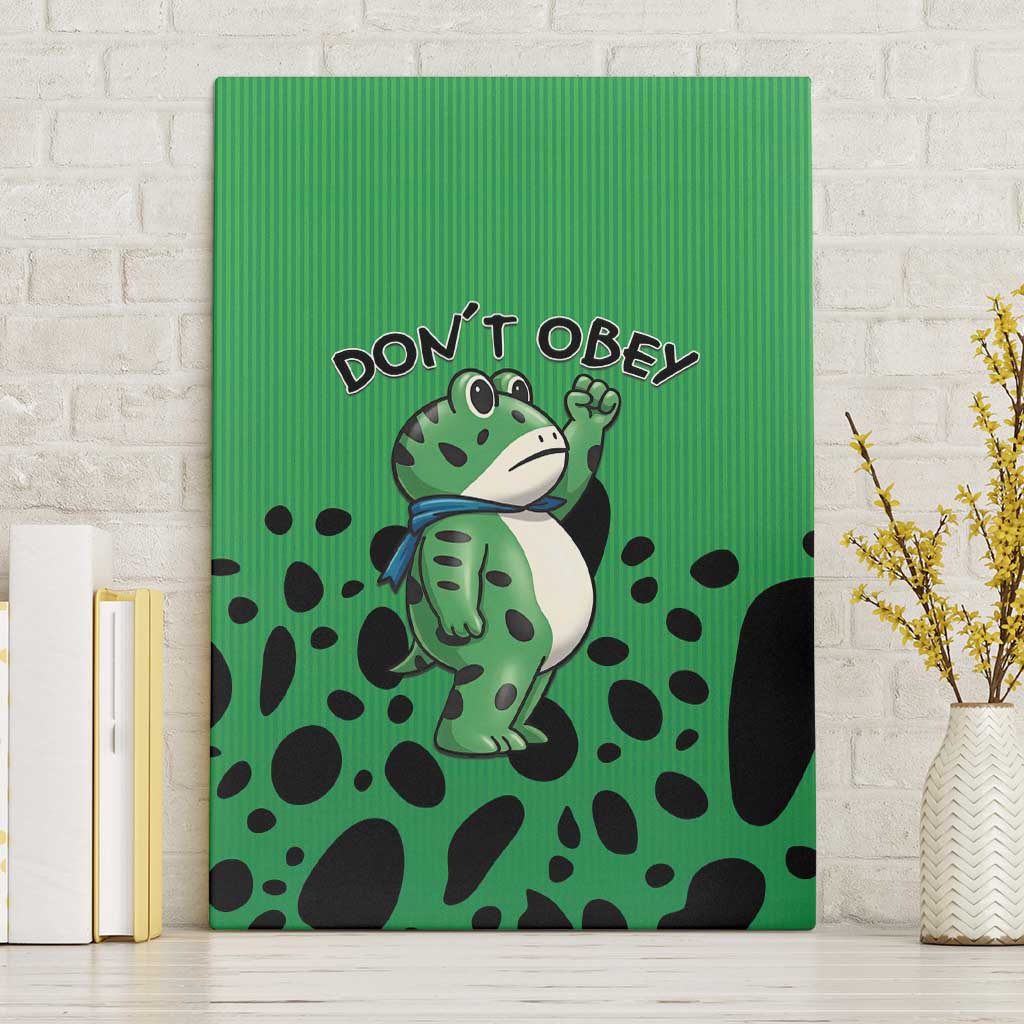 Don't Obey Portland Frog Protest Canvas Wall Art Anti-Fascism - Wonder Print Shop