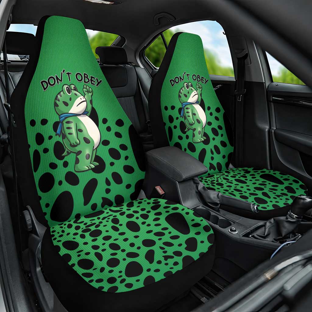 Don't Obey Portland Frog Protest Car Seat Cover Anti-Fascism - Wonder Print Shop