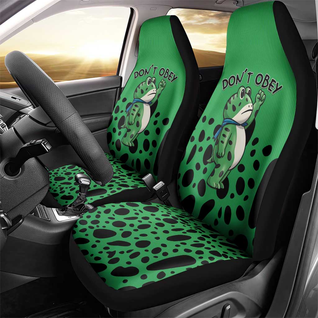 Don't Obey Portland Frog Protest Car Seat Cover Anti-Fascism - Wonder Print Shop
