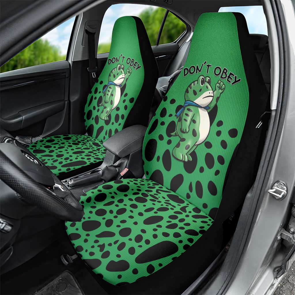 Don't Obey Portland Frog Protest Car Seat Cover Anti-Fascism - Wonder Print Shop