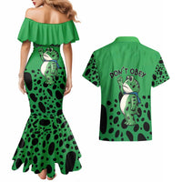 Don't Obey Portland Frog Protest Couples Matching Mermaid Dress and Hawaiian Shirt Anti-Fascism - Wonder Print Shop