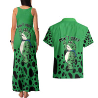 Don't Obey Portland Frog Protest Couples Matching Tank Maxi Dress and Hawaiian Shirt Anti-Fascism - Wonder Print Shop