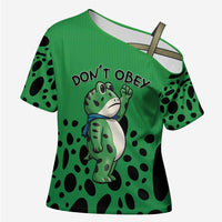 Don't Obey Portland Frog Protest Cross Shoulder Shirt Anti-Fascism - Wonder Print Shop