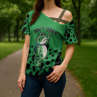 Don't Obey Portland Frog Protest Cross Shoulder Shirt Anti-Fascism - Wonder Print Shop