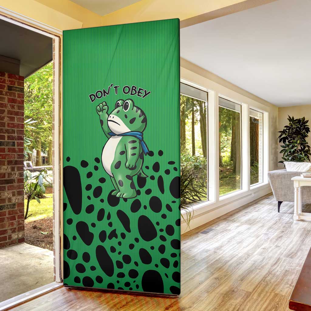 Don't Obey Portland Frog Protest Door Cover Anti-Fascism - Wonder Print Shop