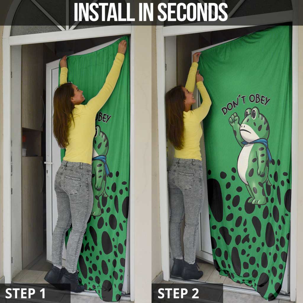 Don't Obey Portland Frog Protest Door Cover Anti-Fascism - Wonder Print Shop