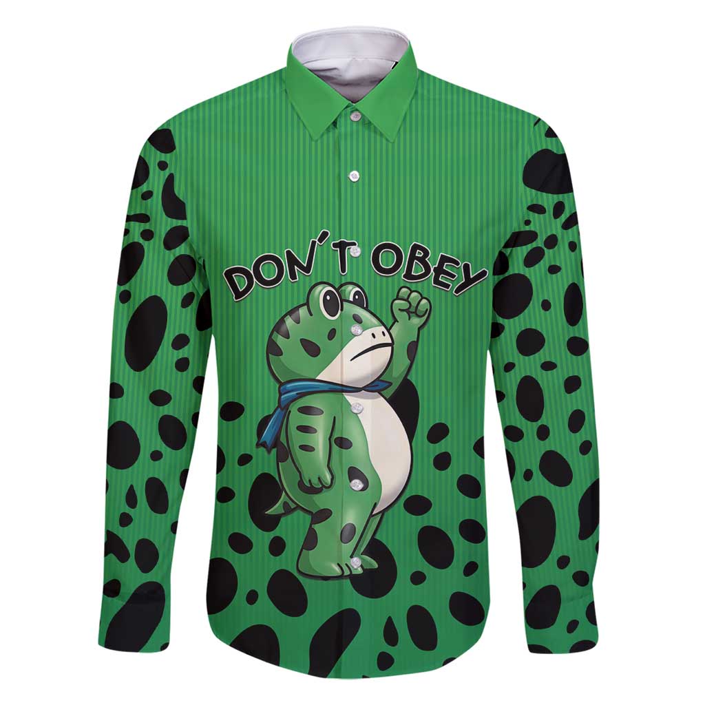 Don't Obey Portland Frog Protest Family Matching Long Sleeve Bodycon Dress and Hawaiian Shirt Anti-Fascism - Wonder Print Shop