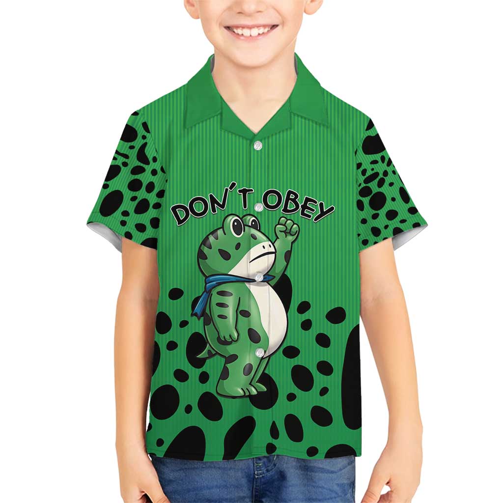 Don't Obey Portland Frog Protest Family Matching Long Sleeve Bodycon Dress and Hawaiian Shirt Anti-Fascism - Wonder Print Shop