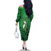 Don't Obey Portland Frog Protest Family Matching Off The Shoulder Long Sleeve Dress and Hawaiian Shirt Anti-Fascism - Wonder Print Shop