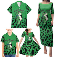 Don't Obey Portland Frog Protest Family Matching Puletasi and Hawaiian Shirt Anti-Fascism - Wonder Print Shop