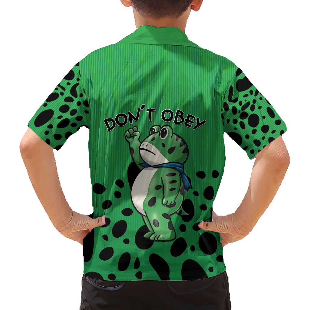 Don't Obey Portland Frog Protest Family Matching Short Sleeve Bodycon Dress and Hawaiian Shirt Anti-Fascism - Wonder Print Shop