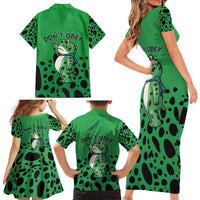 Don't Obey Portland Frog Protest Family Matching Short Sleeve Bodycon Dress and Hawaiian Shirt Anti-Fascism - Wonder Print Shop