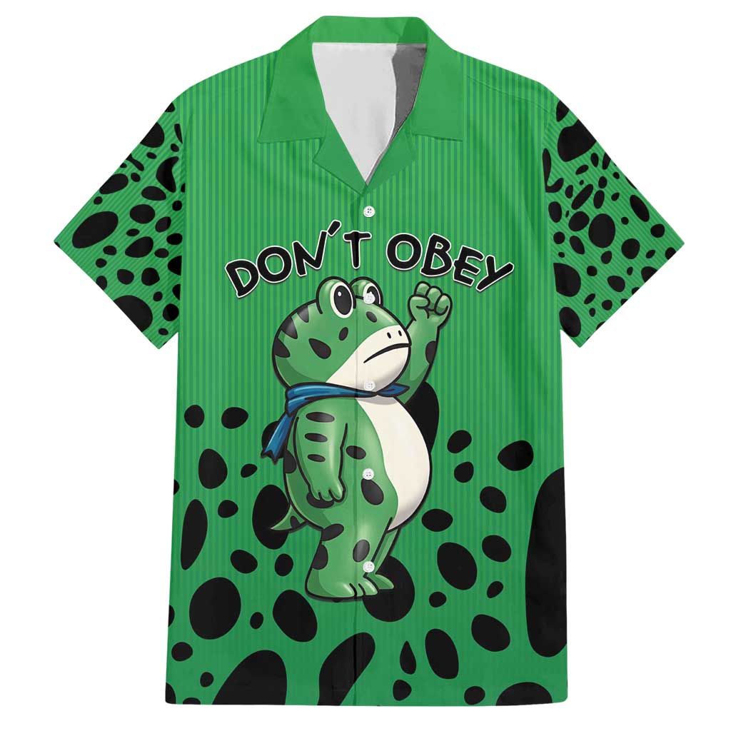 Don't Obey Portland Frog Protest Family Matching Short Sleeve Bodycon Dress and Hawaiian Shirt Anti-Fascism - Wonder Print Shop
