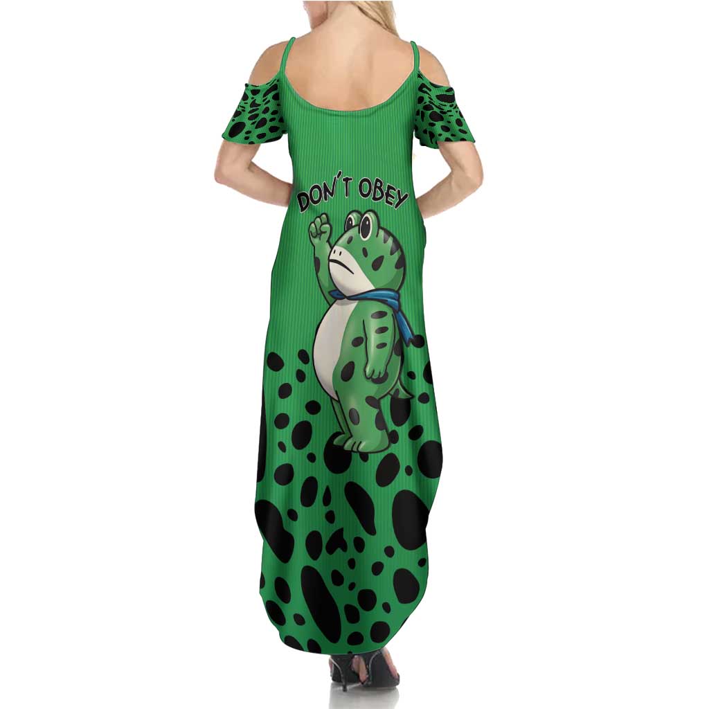 Don't Obey Portland Frog Protest Family Matching Summer Maxi Dress and Hawaiian Shirt Anti-Fascism - Wonder Print Shop