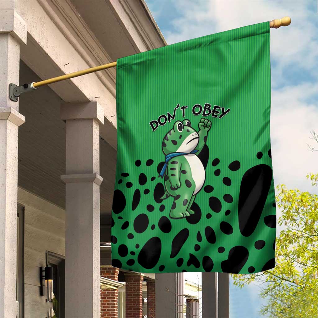 Don't Obey Portland Frog Protest Garden Flag Anti-Fascism - Wonder Print Shop