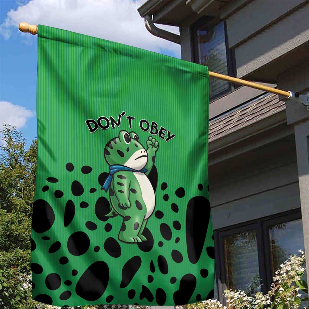 Don't Obey Portland Frog Protest Garden Flag Anti-Fascism - Wonder Print Shop