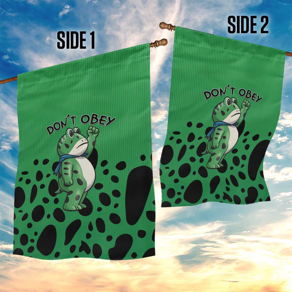 Don't Obey Portland Frog Protest Garden Flag Anti-Fascism - Wonder Print Shop