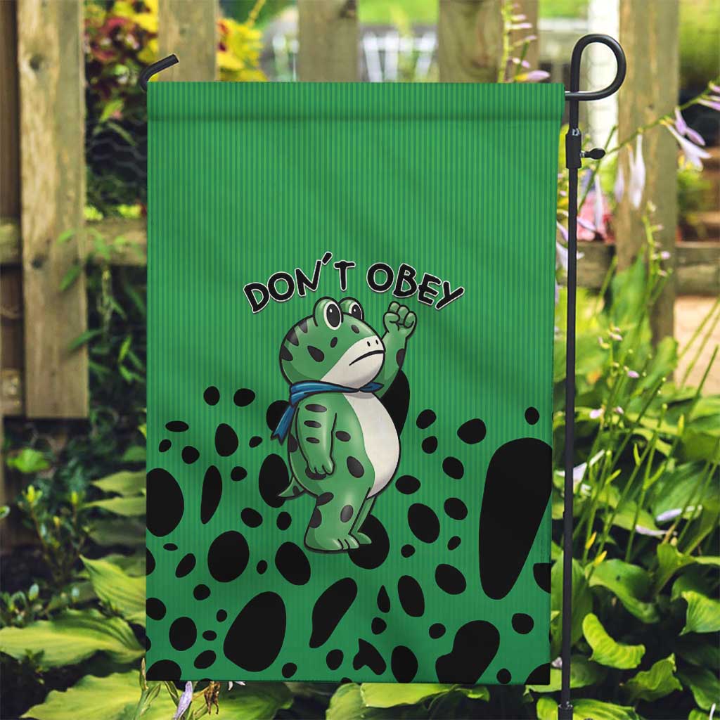 Don't Obey Portland Frog Protest Garden Flag Anti-Fascism - Wonder Print Shop