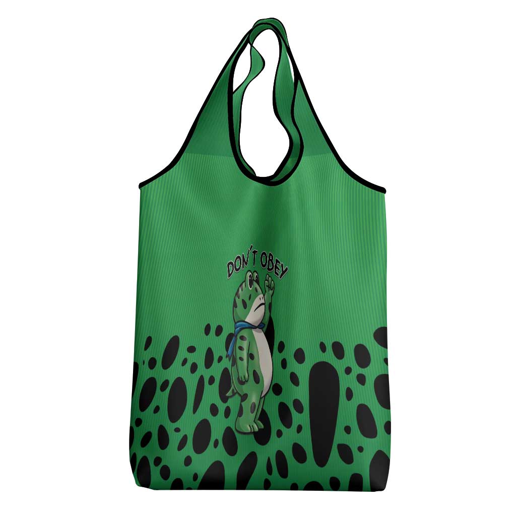 Don't Obey Portland Frog Protest Grocery Bag Anti-Fascism - Wonder Print Shop