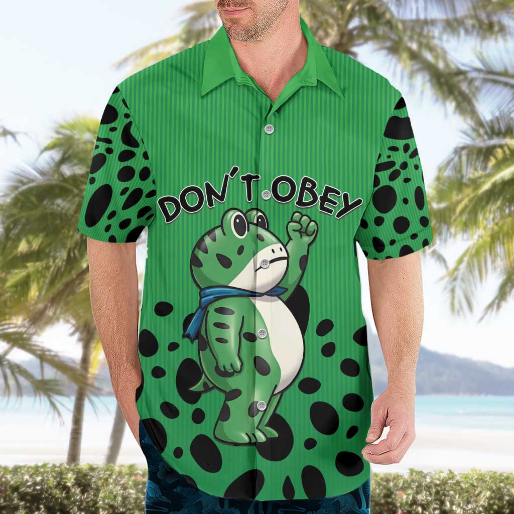 Don't Obey Portland Frog Protest Hawaiian Shirt Anti-Fascism - Wonder Print Shop