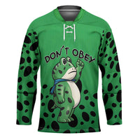 Don't Obey Portland Frog Protest Hockey Jersey Anti-Fascism - Wonder Print Shop