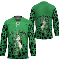 Don't Obey Portland Frog Protest Hockey Jersey Anti-Fascism - Wonder Print Shop