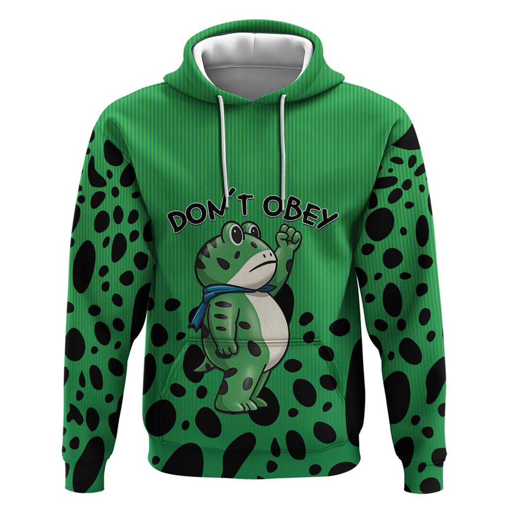 Don't Obey Portland Frog Protest Hoodie Anti-Fascism - Wonder Print Shop