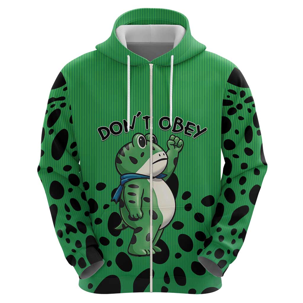 Don't Obey Portland Frog Protest Hoodie Anti-Fascism - Wonder Print Shop