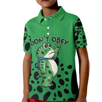 Don't Obey Portland Frog Protest Kid Polo Shirt Anti-Fascism - Wonder Print Shop